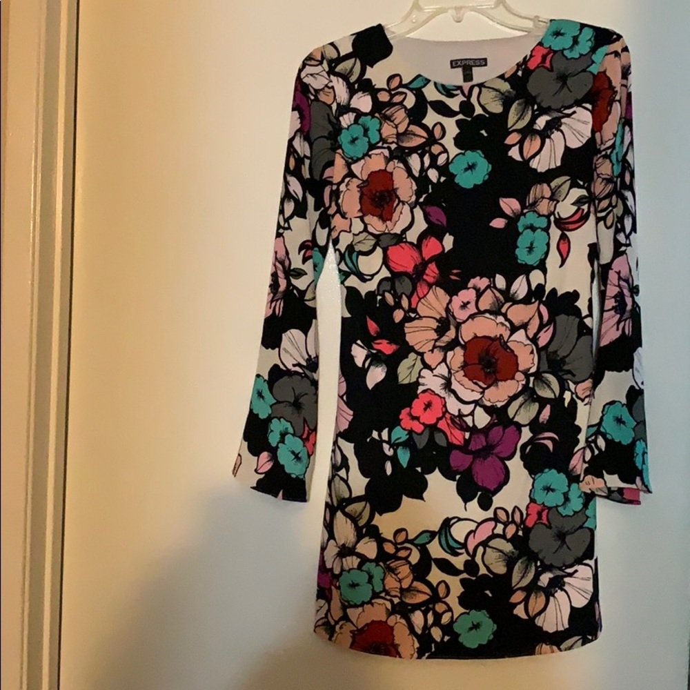 Express floral mini dress